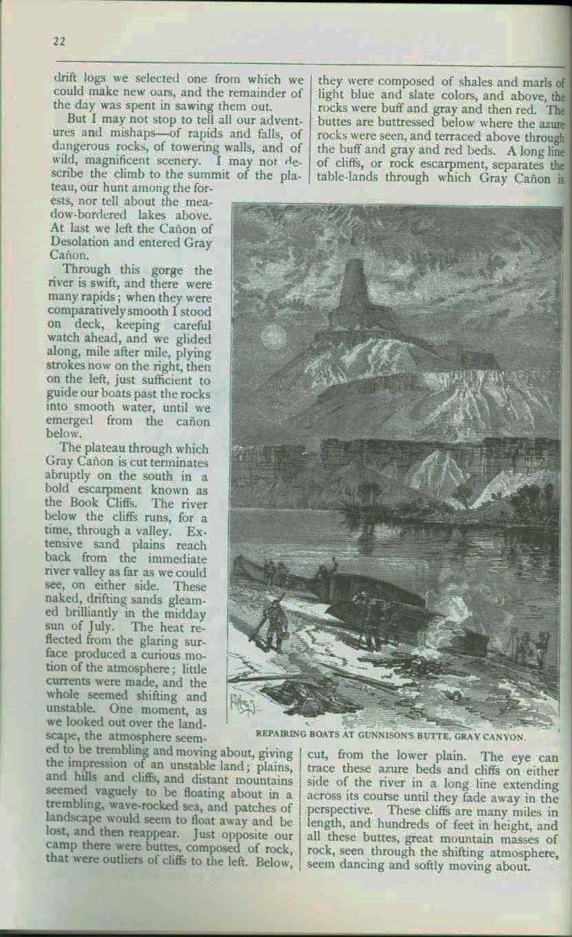 THE CA&Ntilde;ONS OF THE COLORADO-- the 1869 discovery voyage down the Colorado River. vist0059i